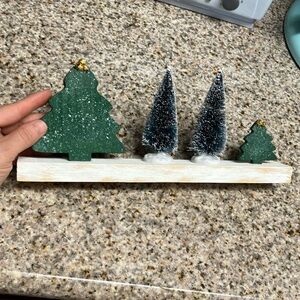 Christmas wood rustic tree decoration